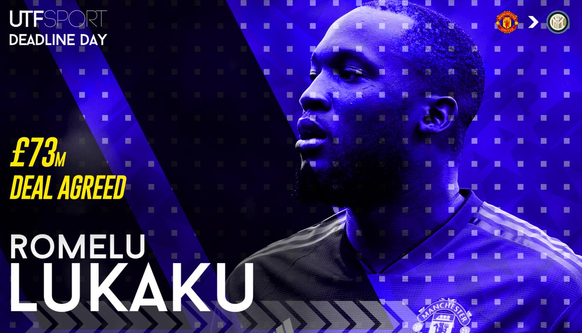 Sport_UTF's tweet photo. 🤝 Romelu Lukaku is close to completing a move to Inter Milan after undergoing a medical. 

✍️ Manchester United will receive £73m for the Belgian striker.

🤔 United fans, will Lukaku be missed?

#DeadlineDay #MUFC #SerieA #PremierLeague https://t.co/N5EaTXbGa3