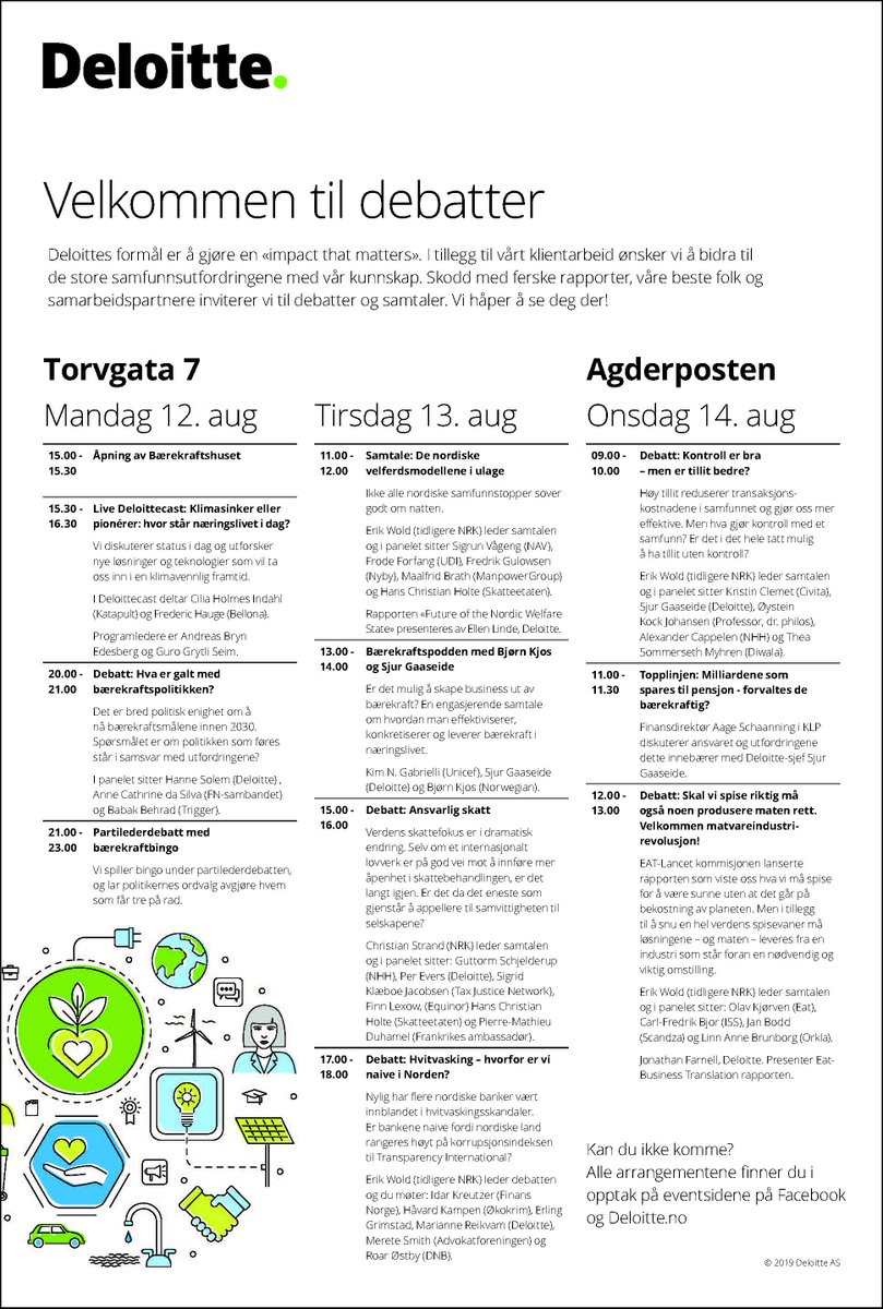 Trøst til de som synes det blir tomt i byen når alle forflytter seg til Arendalsuka: vit at du kan få med seg nesten (men heldigvis ikke alt) som skjer på streaming: lnkd.in/d-PecAf Ready, set, go, takk til alle vi har samarbeider med og som bidrar med hva "they know"