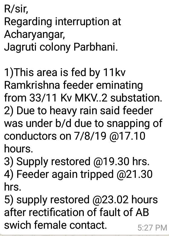 SE PARBHANI MSEDCL tweet media