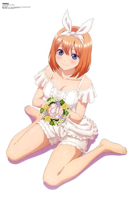 ヽ(*ﾟдﾟ)ノヤギ対ロシア女🐐さんがTwitterに投稿した中野四葉(五等分の花嫁)のイラスト。