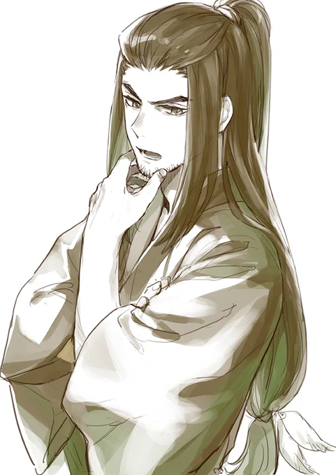今日はヒゲの日だそうなので、好きなヒゲキャラを浴衣姿で描いた 