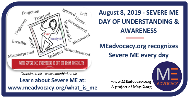 meadvocacy_org's tweet photo. 2018 blog on Severe ME Day: https://t.co/KNTnlhIvqz
What is ME?: https://t.co/4LjROHFjZS
#MEadvocacy #MyalgicE #PwME #SevereME #MEICC
#ReactivatedViruses #OpportunisticInfections
#ImmuneDeficiency #ResearchFraud #ActUp4ME
#PwME4ICC #MyalgicEncephalomyelitis
#SEIDisnotME https://t.co/EgXJeVqWee