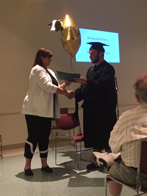 We celebrated Chris graduating this week! He'll also be starting a new job at <a href="/DirectFederalCU/">Direct Federal CU</a> and we are so excited for what his future holds. League School of Greater Boston is a leading educator of children and young adults with Autism aged 3-22. #excellenceinautismeducation