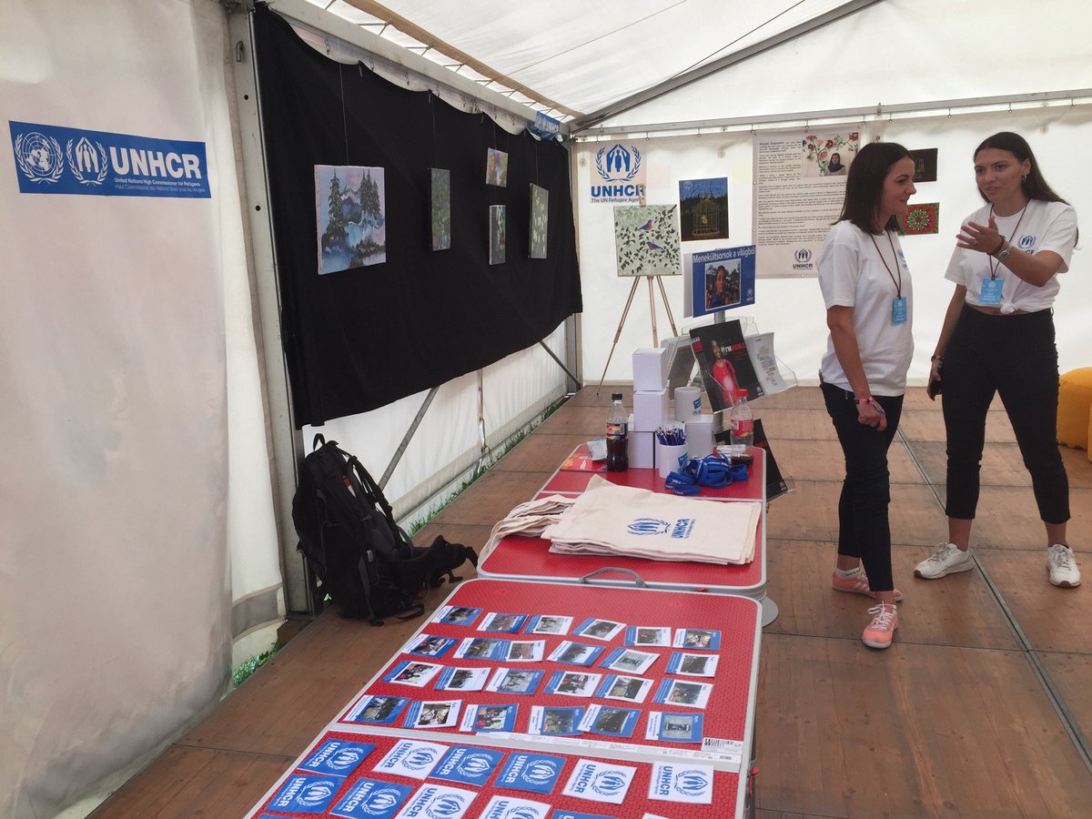 RefugeesCSEE's tweet photo. Check out the exhibition of Mursal Faqirzada, an Afghan painter currently detained in the Röszke transit zone on the Hungarian border for practicing her fundamental human right of seeking asylum in Hungary at #UNHCR @RefugeesCE ‘s stand in #TentWithoutBorders at #Sziget2019 https://t.co/pio1mYGbZ8