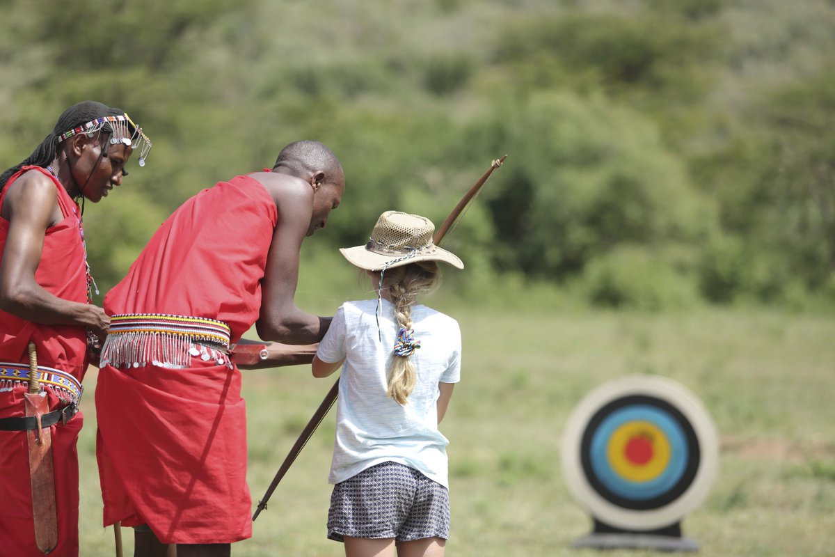SpiritoftheMara's tweet photo. Never a dull day here at Spirit of the Masai Mara and what beats perfecting your archery skills? #ExperienceSpiritoftheMasaiMara https://t.co/GsKNYrlYMc