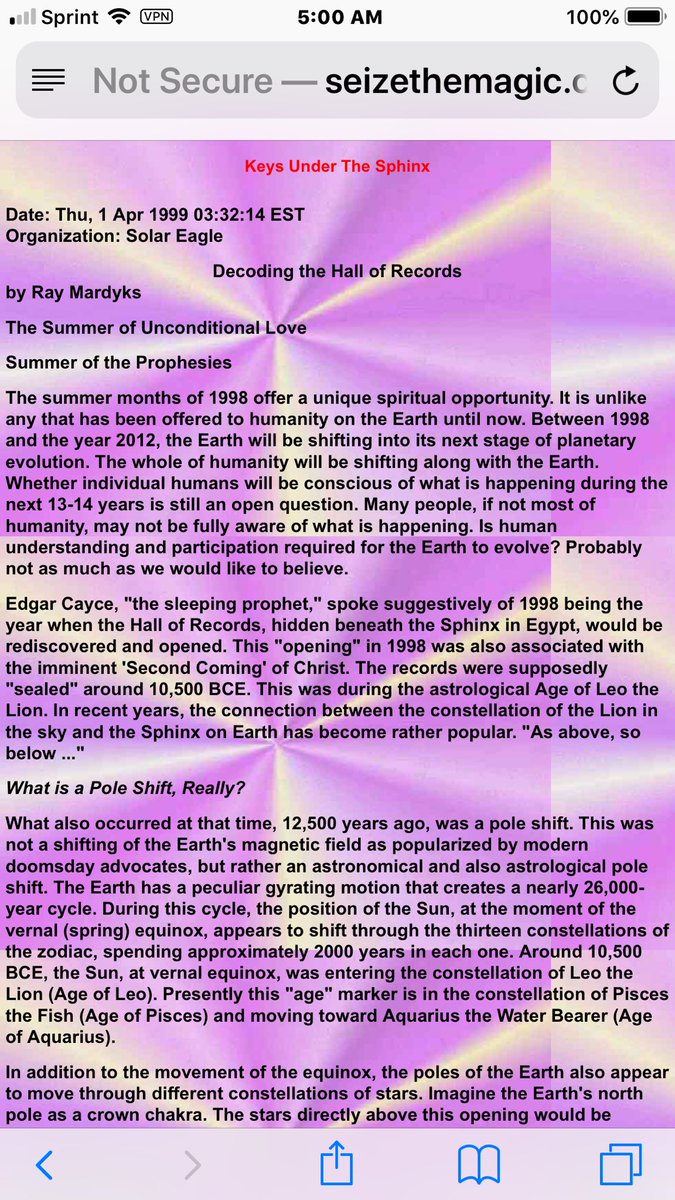 The Lion’s Gate portal is a pseudo-astrological event created by Ray Mardyks on April 1, 1999, in reference to a Lunar Eclipse ◍ that happened on August 8, 1998 & a Solar Eclipse ❂ that occurred August 21st. He interpreted this as a gateway or portal being opened in Leo ♌︎.