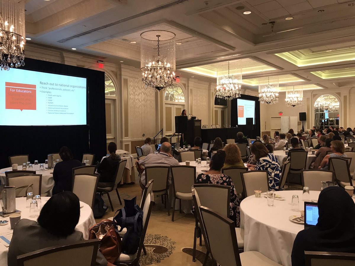 profswint's tweet photo. @ShannonIdzik ”What if every (nursing) student worked on a policy project?” Nurses can change communities! @NONPF @DNP_Inc https://t.co/t7eIVO8AGV