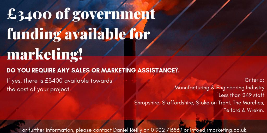 GRANT FUNDING AVAILABLE FOR MARKETING.