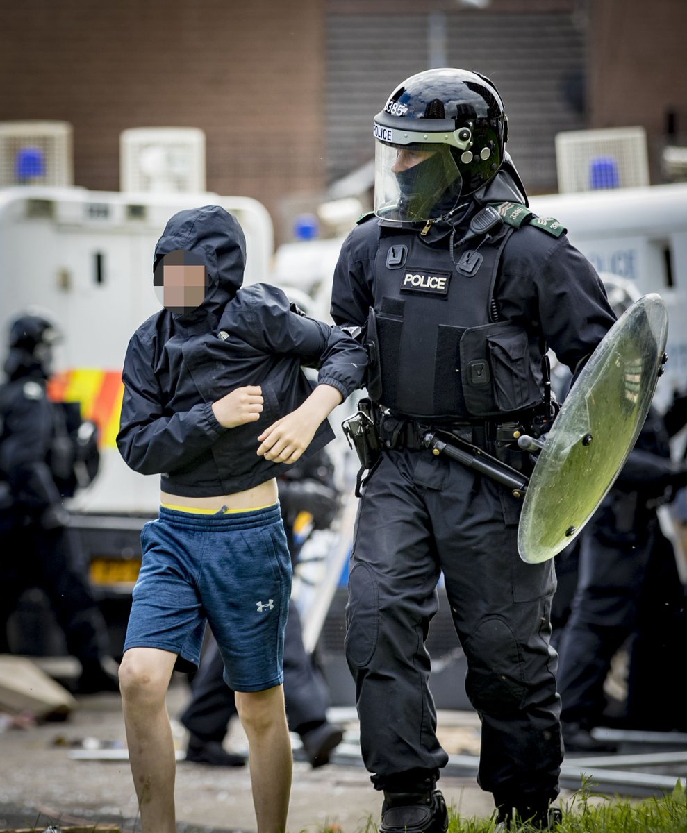 Kscott_94's tweet photo. Some of the images from the Newlodge area as disorder broke out at a bonfire a few hours ago. A huge police presence remains in the area -  @BelTel - https://t.co/ULlsxzGD80 https://t.co/DCSrtcqCzx