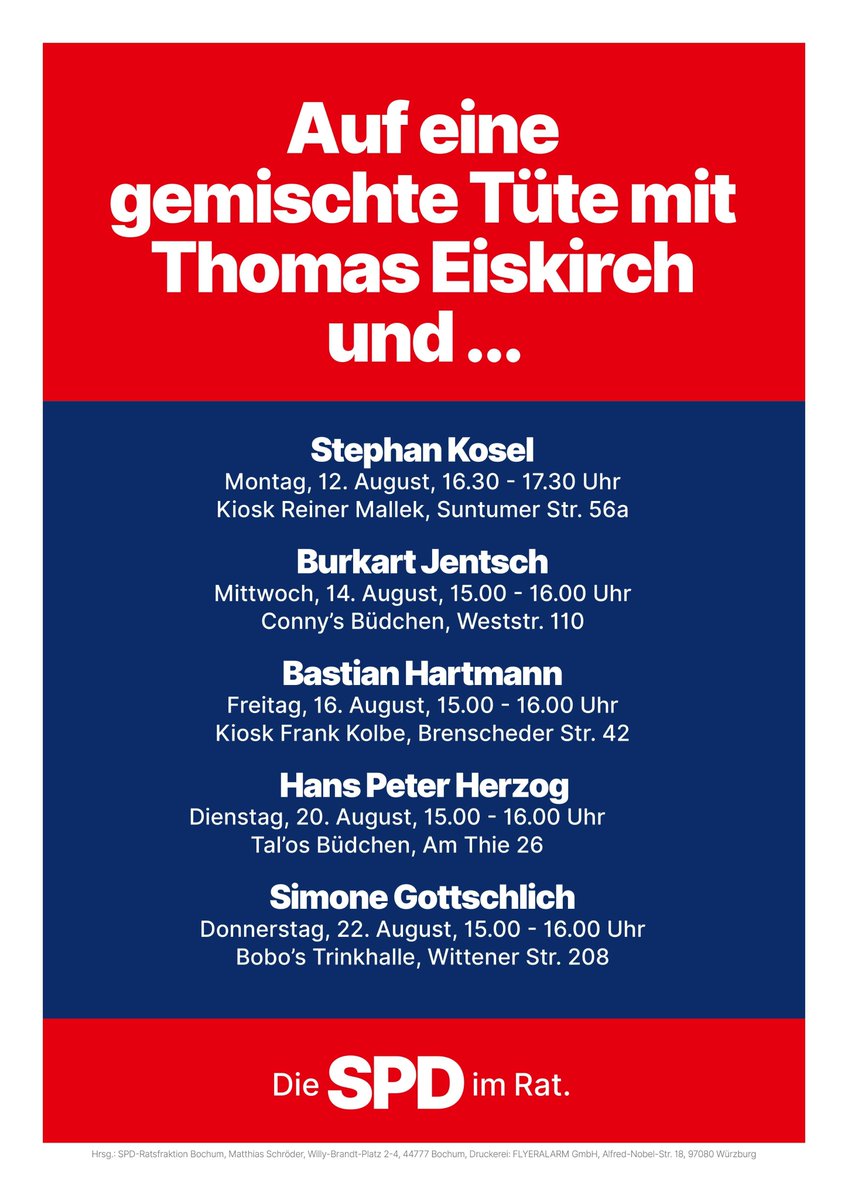 Wir laden gemeinsam mit unserem OB @thomas_eiskirch zu unserer Kiosk-Tour ein: t1p.de/eiz9 #Kiosk #Trinkhalle #spdratbo #thomaseislirch #gemischtetüte #bochum #kiosktour