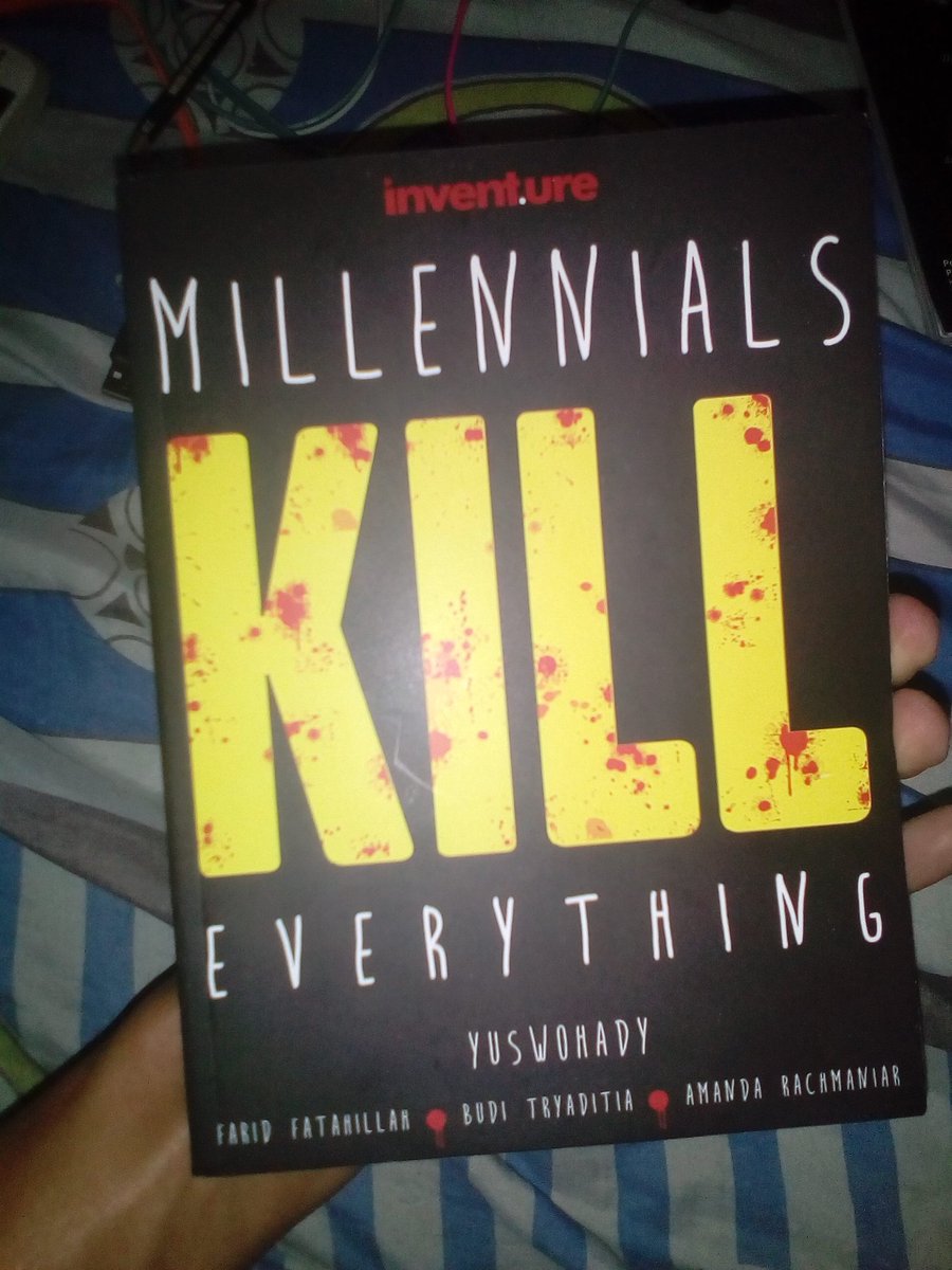 ardeto_khan's tweet photo. Terima kasih mas @yuswohady dan @inventureID buku Millennials Kill Everything mendarat sempurna di tangganku.
#MillenialsKillEverrything https://t.co/Y3CQ0wFtlH