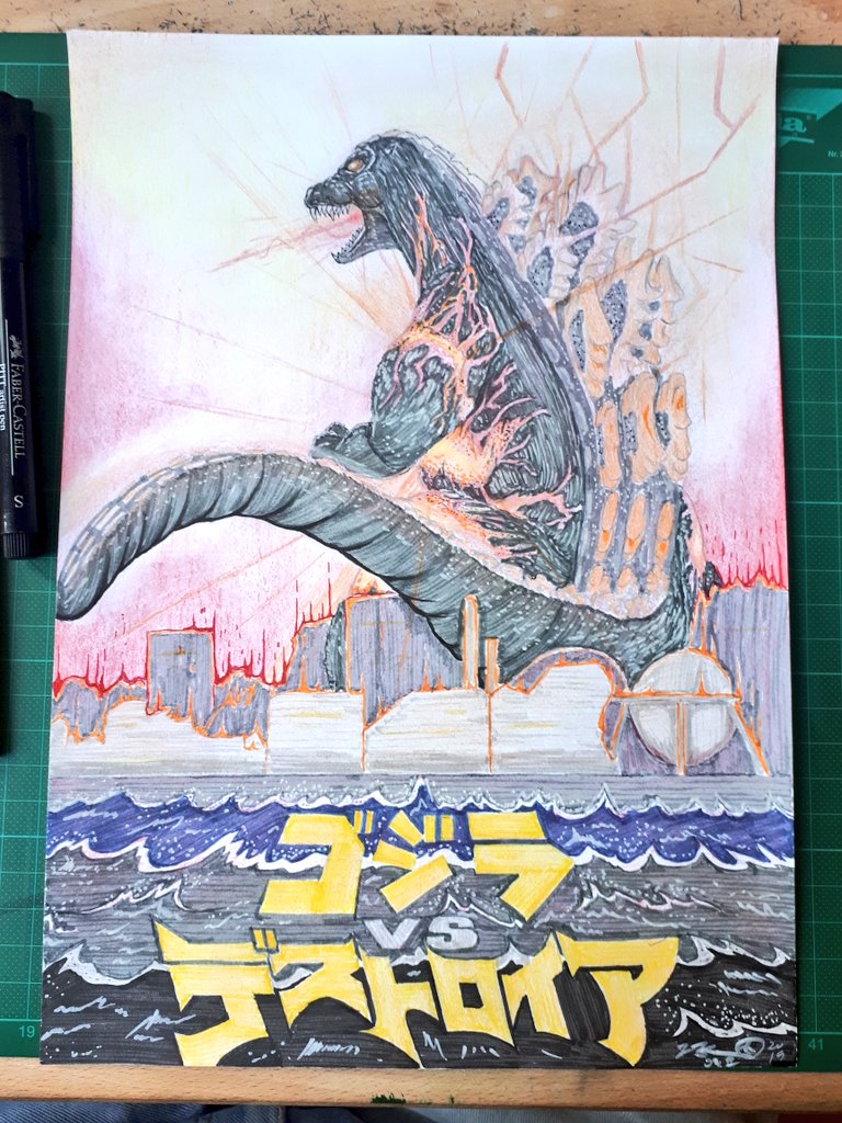 Zeroone93 Sur Twitter ゴジラ バーニングゴジラ 平成ゴジラ イラスト 絵描き 色鉛筆 ゴジラ死す バーニングゴジラ完成 ゴジラの中では1番好きなタイプです とにかく迫力あるし 放射熱線のエフェクトがカッコいい W T Co Tjkbakd1vn