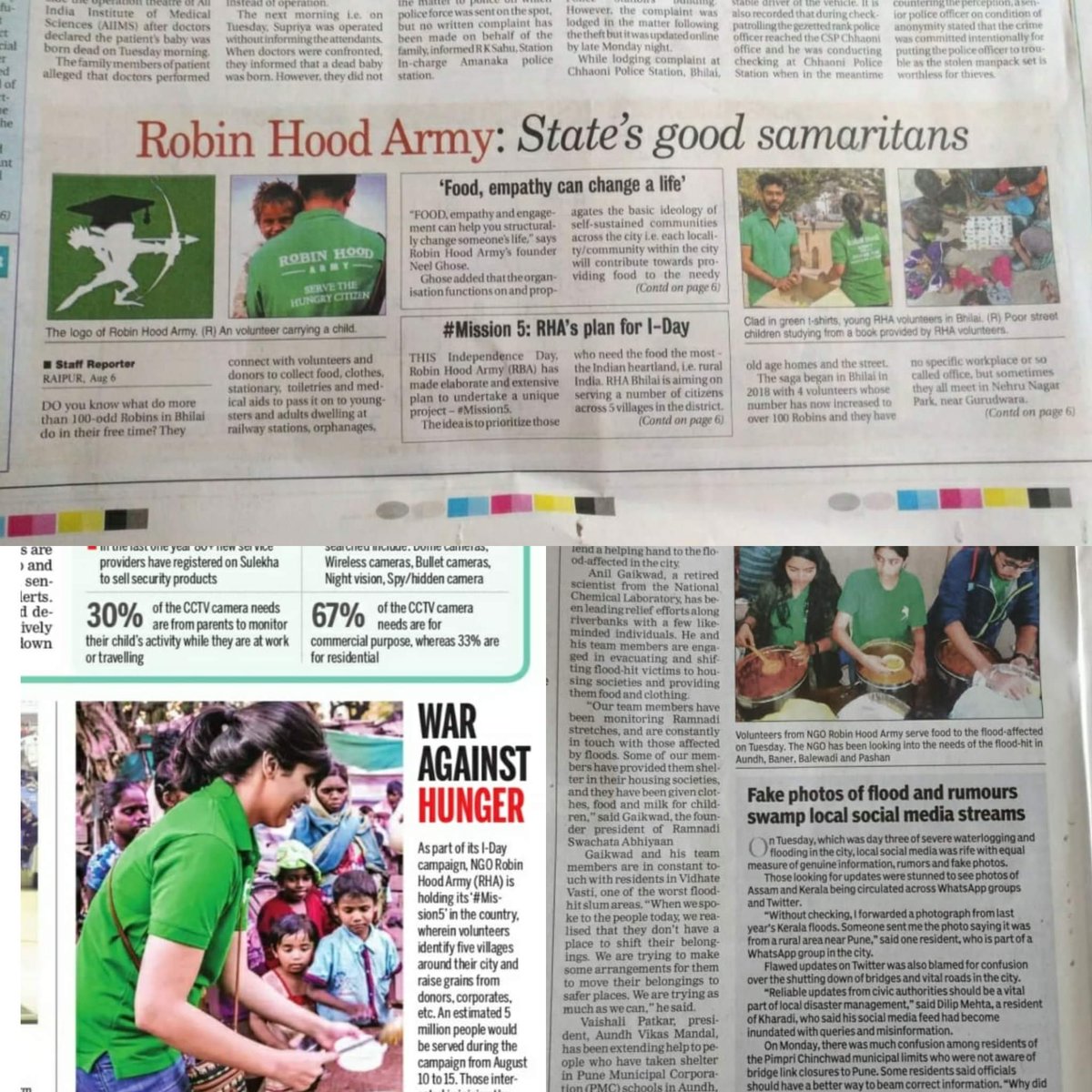 rha_india's tweet photo. #Mission5 covered in The Times of India Pune (@TOIPune), The New Indian Express (@NewIndianXpress) in Hyderabad and The Hitavada in Bhilai, thank you so much for supporting us on this mission! 💚

#RHA #ZeroWastage #ZeroHunger https://t.co/kkrRkpBZjB