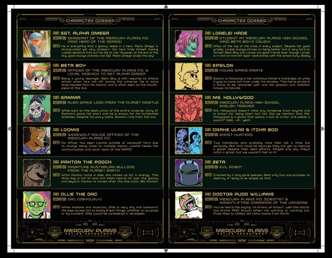SPACECOPZ's tweet photo. We want our readers to be able to learn about our characters. That's why we include character bios in every book!
#spacecopz #scifi #comics #comicbooks #indiecomics #kidscomics #art #books #spacecopzorigins #kidslit #childrensbooks https://t.co/1XVkyzF7Yo