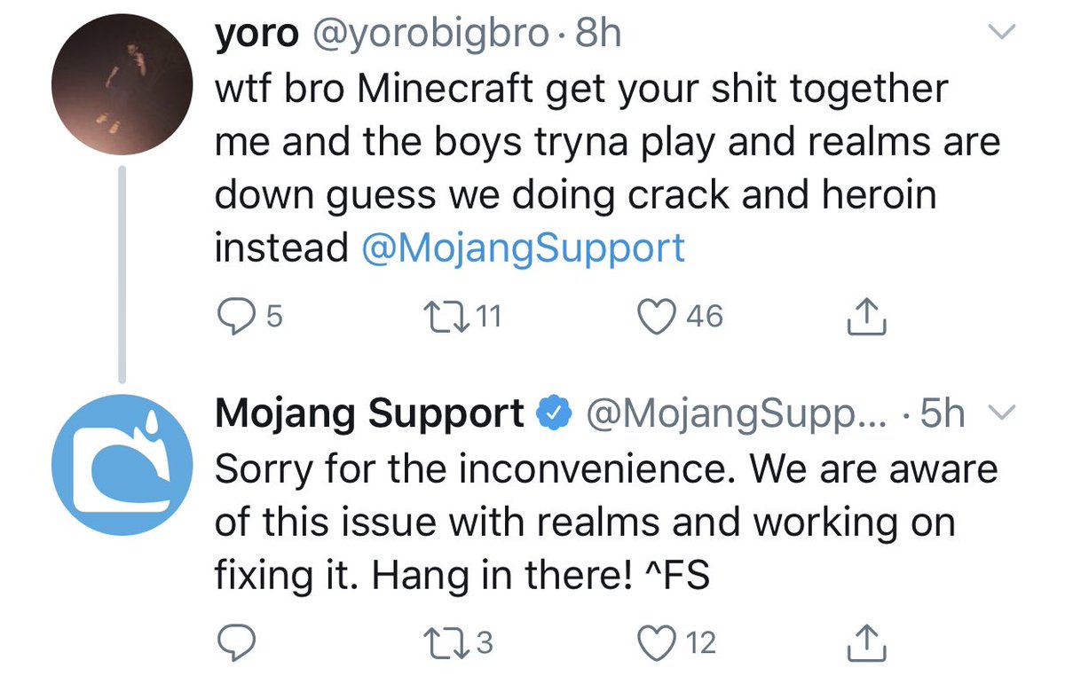 Jarike1014's tweet photo. 2019: Minecraft doing its best to keep kids off of drugs. https://t.co/F1N7YoxL8c