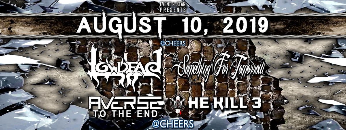 EventStarPro's tweet image. #HeartForHayden #winners @lowdead3 this @SaturdayNight #Aug10 @Cheers w @s42music #SomethingForTomorrow @aversetotheend &amp;amp; @HeKill3 from #ColoradoSprings in assoc. w @SCHOLESENTERTA1 Come #party with MC @MelodyAnnModel #RSVP here: bit.ly/LowDead #Denver #ColoradoEvents