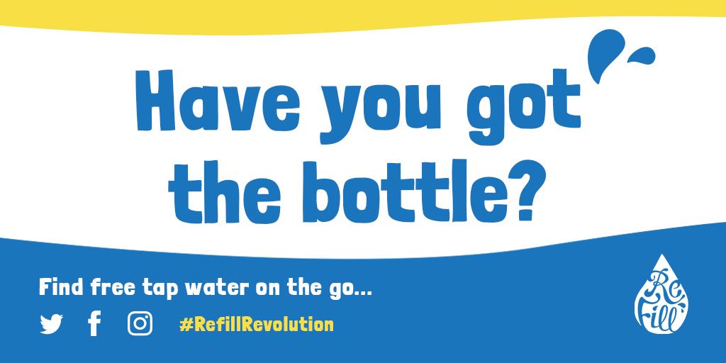OldhamCouncil's tweet photo. Let's make carrying a reusable bottle the new norm and help beat plastic pollution. Small changes make a BIG difference! #ReadyToRefill #RefillRevolution #GreenOldham. Download the #RefillApp and find water on the go https://t.co/K3we8id3r9 https://t.co/fk3KMRb4FK