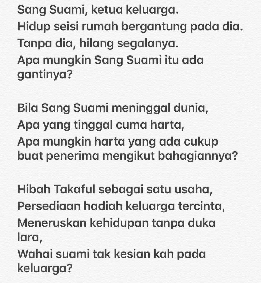 Beri saya : 
🎯Nama penuh
🎯Tarikh lahir
🎯Jawatan
🎯Status merokok. 

Boleh saya buat kan quotation percuma. 

Nak tak?

AKMAL
☎️012-7478458
PruBsnTakaful Consultant

#MGWarisancampaign #Jomhibah
#PruBSNWarisan #muqmeengroup
#PruBSNTakaful