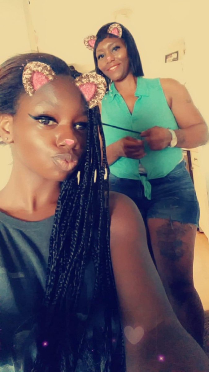 Braiding my sisters hair. This is how we do it. ✌💃❤✌💃❤.