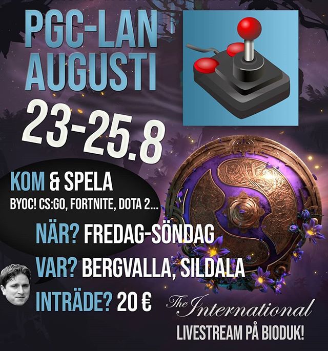 pargasnet's tweet image. Höstens första LAN! Länk till anmälan i bio. 🕹️🎮🖥️💻🖱️Det pågår världens största DOTA 2 turnering samma helg och det visar vi givetvis på bigscreen. Även CS:GO qualifiers streamas! #pgclan #lowping #theinternational2019 #dota2 #csgo #lanparty #fibernetti ift.tt/2OKM4fQ