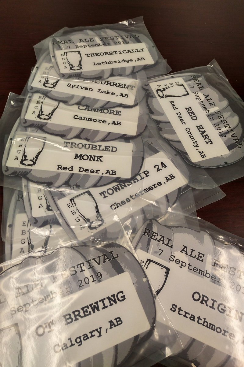 BeerGeeks_YEG's tweet photo. Each year, for being part of #EBGA Real Ale Festival, we present breweries with a tin sign to commemorate the event. This is just a handful of the 61 breweries bringing #caskale on 7 Sept. #yegbeer #EBGARAF2019 #ABBeer https://t.co/ymlJArRd15
