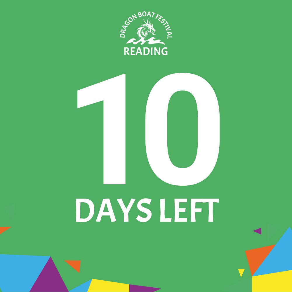 ReadingDBF's tweet photo. Only 10 days left to the #Reading Dragon boat festival. Have you got what it takes to Race the dragon? https://t.co/4RPCb4weZ8
