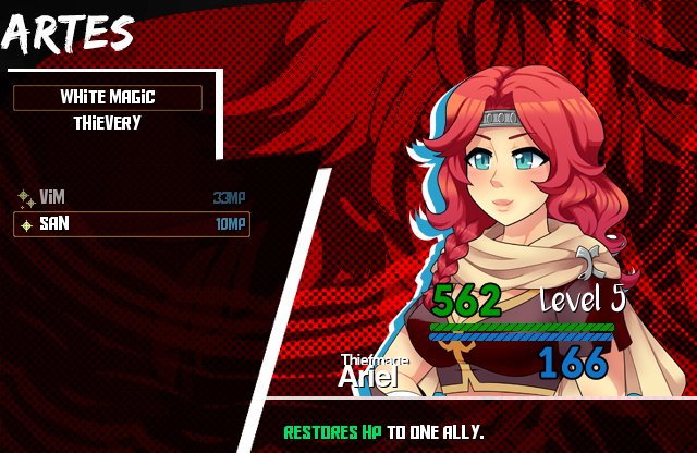 PalasielQuest's tweet photo. Some more work on the menus! Needs a tiny bit of work, but these are the Artes and Learn Artes menus!
#PalasielQuest #rpg #gamedev #rpgmaker #indiedev #lunaengine https://t.co/zgGGxp9L8Z
