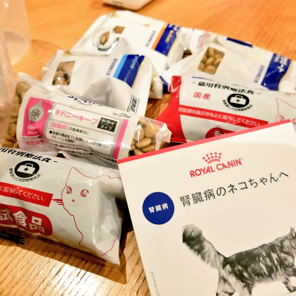 猫さん。病院からいただいたいろんな味の療法食を試食中?
さまざまな手をつくし、
やっと嗜好性の高いフードから療法食に切り替えられました?
コツは、獣医師が『魔法のお粉』とまで呼ぶ、かつお節をふりかけ、さらにレンジでチンで香りを立てる事?
そしてベツコミ本誌、届いたのでチラッと。