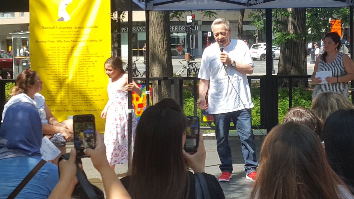 "I love her...she has a mission of love..." Hanna's Dad welcomes her to Montreal