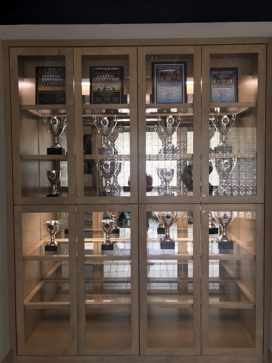 stfrancisad's tweet photo. NEW Trophy Cases!!! #KnightBling #State8 https://t.co/icbH4BVxZw