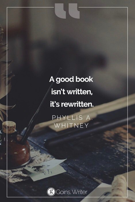 Editing means actually rewriting. I’m in the process. 

#editing #amwriting