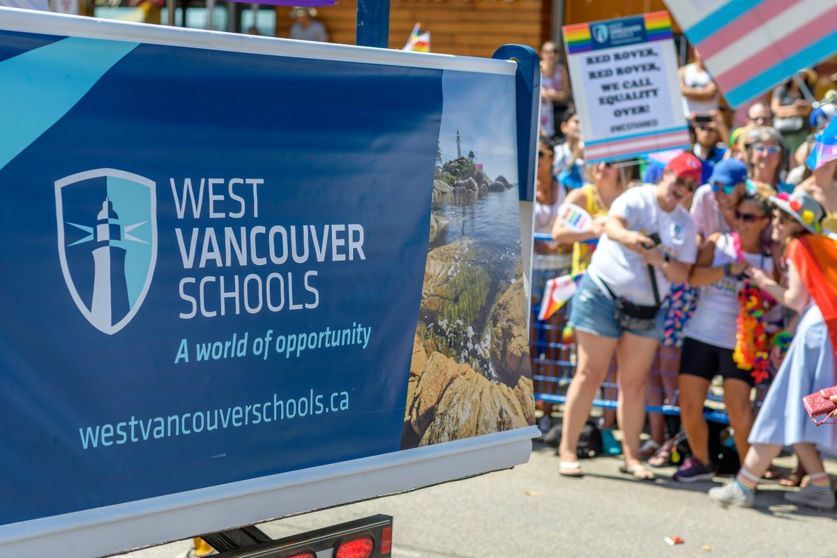 WestVanSchools's tweet photo. On Saturday over 50 staff and students joined us for this year's 2019 Pride Parade!
Love. Solidarity. Equality.π³οΈβπ
#TeachingWithPride #WestVanEd #VanPride2019 https://t.co/42F4VlrpNQ