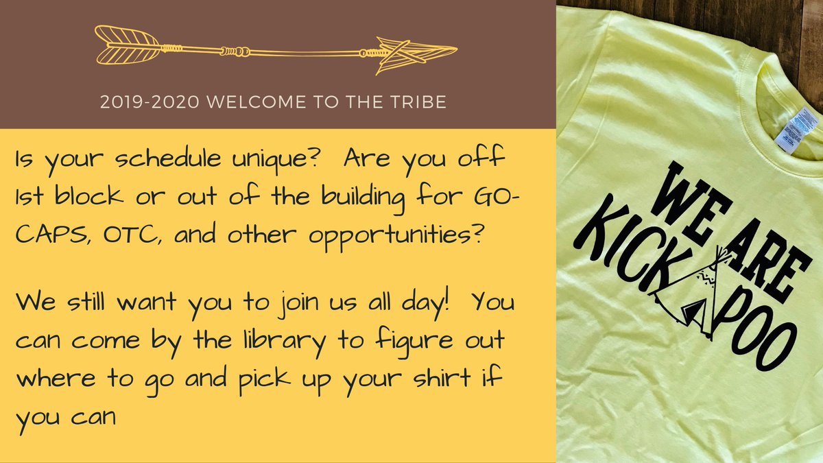 DrPowersKHS's tweet photo. ๐จHey @KickapooChiefs
Day 1 is almost here & we have an exciting day planned for youโผ๏ธ
See graphics for more details and help us spread the word๐๐ผ
#GoChiefs #OneTribe
#WelcomeToTheTribe https://t.co/xZDfMsPUwu