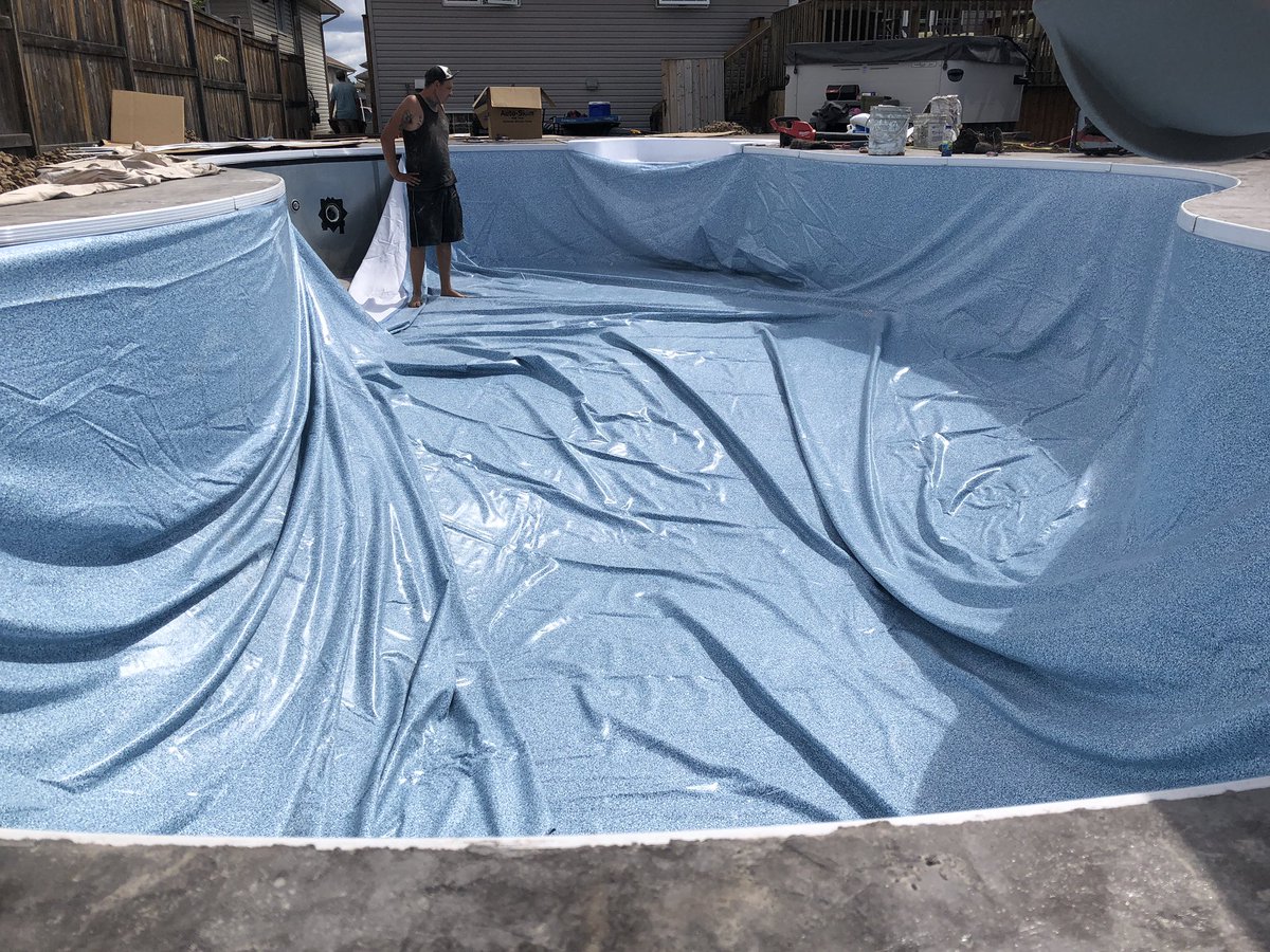 ryanmgatto's tweet photo. Backyard Oasis on hold now. We were excited to get into the pool today after our long wait and short summer. Too bad @LathamPool couldn’t cut our liner properly. What a major disappoint for all of us. @LathamPool how are you going to make this right?? #pools #howdidyoumessthisup https://t.co/flvteAuqXj