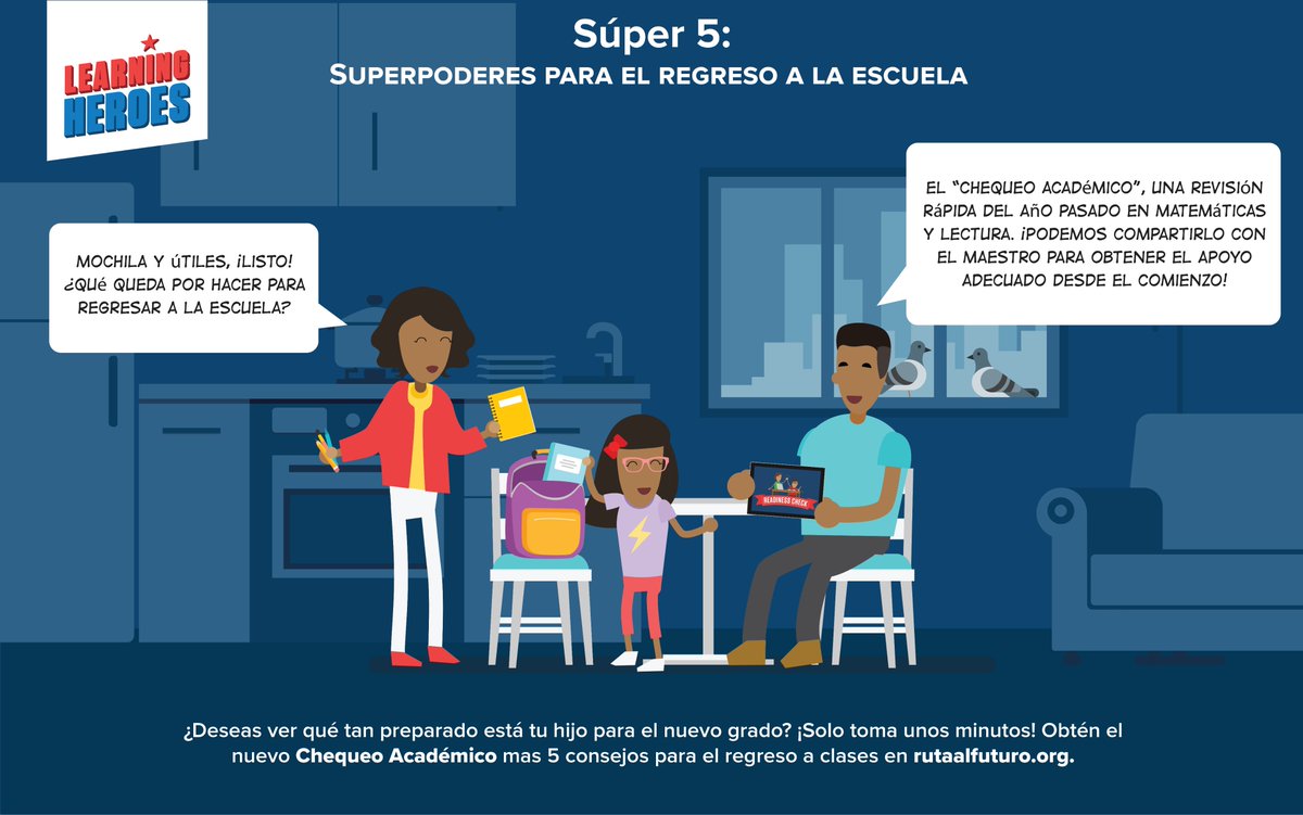 ¿Deseas ver qué tan preparado está tu hijo para el nuevo grado? ¡Solo toma unos minutos! Obtén el nuevo Chequeo Académico mas 5 consejos para el #regresoaclases en bealearninghero.org/es/?utm_source… <a href="/NationalPTA/">NationalPTA</a> <a href="/UniContigo/">Univision Contigo</a>