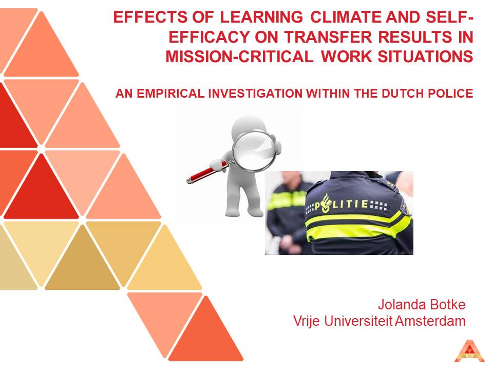 Preparing for #EARLI2019 in Aachen. If you want to know more about how and when transfer of training occurs: I will present my research at the Dutch Police Monday 12. at 15h30 in H5 (session C9).