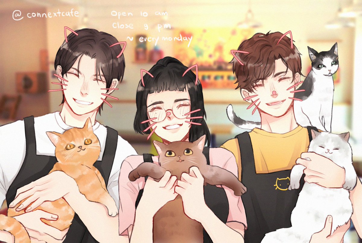 ming_CKU's tweet photo. แวะเล่นกับน้องๆได้นะคะ ร้านเปิดทุกวันยกเว้นวันจันทร์น้า🐱🥰✨#connextcafe

(ลงวันแมวไม่ทัน แง้ๆๆๆๆ ย้อนหลังเอา แวะมาเล่นกับแมวกับมิ่งได้นะคะ อยู่กะพุธเช้ากับพฤหัสเช้าค้าบ) https://t.co/p7tGTRSWiw