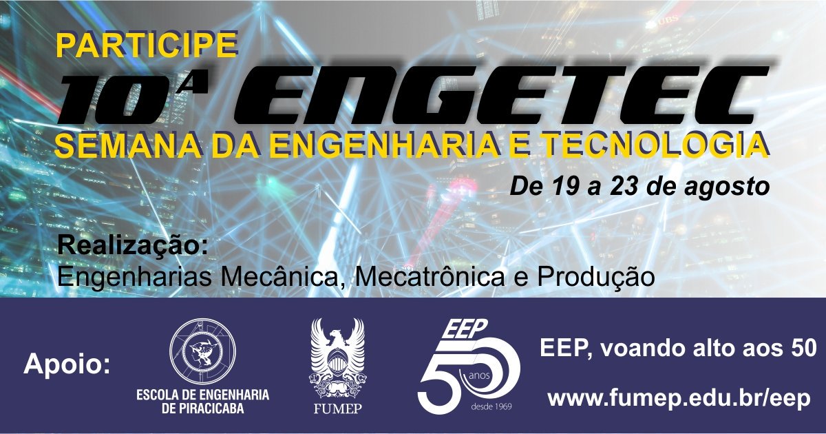 eep_fumep's tweet photo. A 10ª ENGETEC está com inscrições abertas ao público para palestras.
Acesse informações e programação:
https://t.co/jxlpk9E9HQ
Vem pra EEP!
#eep #fumep #encontrocarrosantigos #engetec #baja #saebrasil #vempraeep https://t.co/j6Yr4mMLd5