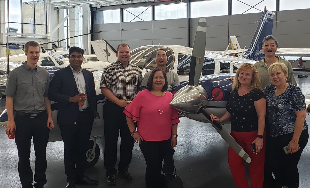 NSacun's tweet photo. @ReMAP6  and @Celestica_Inc team visit to  @DAIR_Hub thank you @philarthurs for today's presentation and tour of your amazing state-of-the-art facility @CentennialEDU Looking forward to  future collaborations! #Aerospace #downsviewcampus #reaserchanddevelopment @IreneSterian https://t.co/AFJfa2bNsN