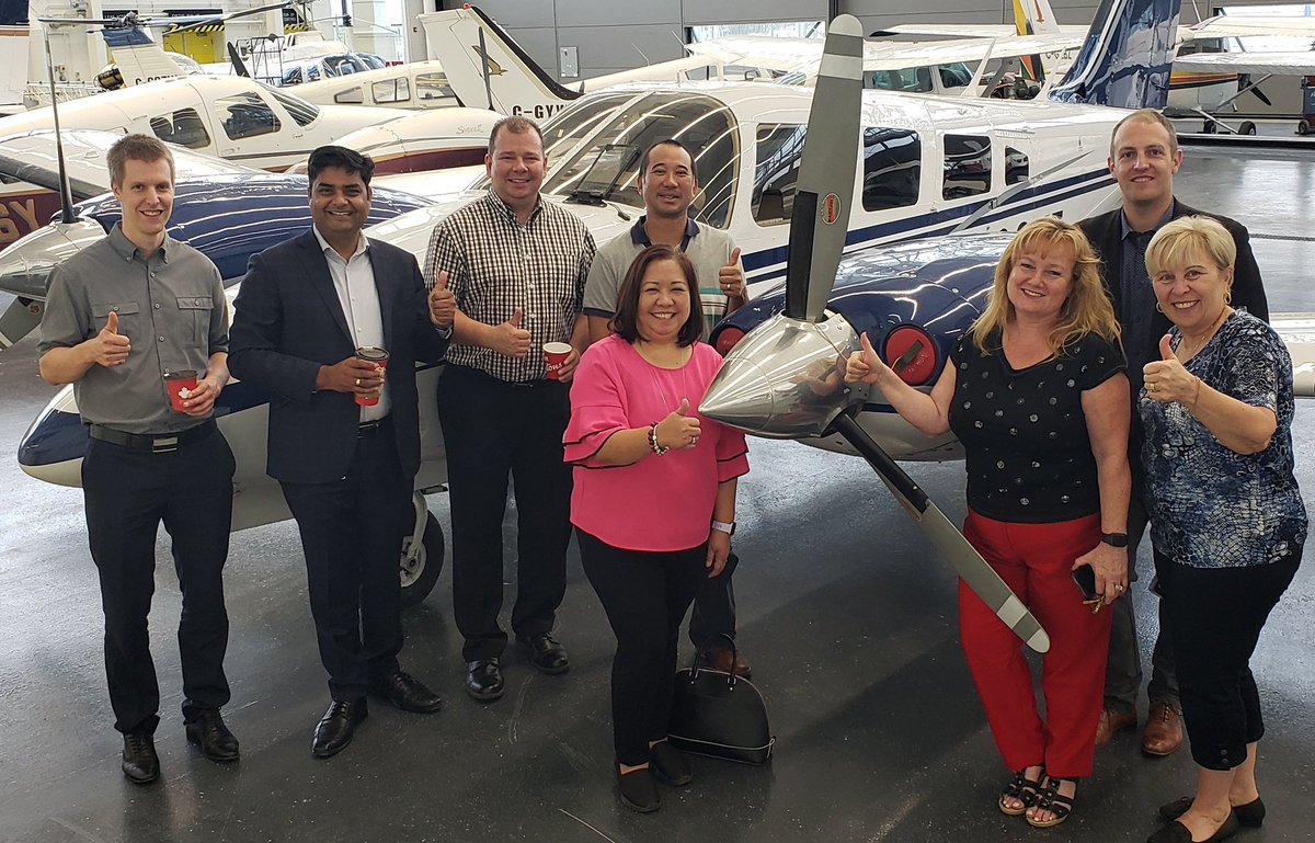 NSacun's tweet photo. @ReMAP6  and @Celestica_Inc team visit to  @DAIR_Hub thank you @philarthurs for today's presentation and tour of your amazing state-of-the-art facility @CentennialEDU Looking forward to  future collaborations! #Aerospace #downsviewcampus #reaserchanddevelopment @IreneSterian https://t.co/AFJfa2bNsN
