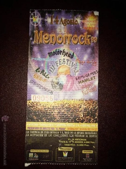 Hemos encontrado un recuerdo de hace 20 años
 Esa noche tocamos con Motorhead!