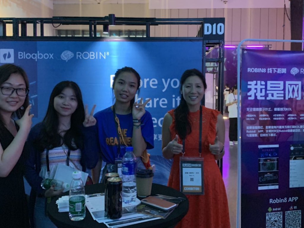 HelloRobin8's tweet photo. Robin8 at Slush Shenzhen today!  So many great talent!  The Shenzhen government is recruiting us to open office in Shenzhen.  Shenzhen here we come! #slushshenzhen #robin8 https://t.co/MxeHZPeera