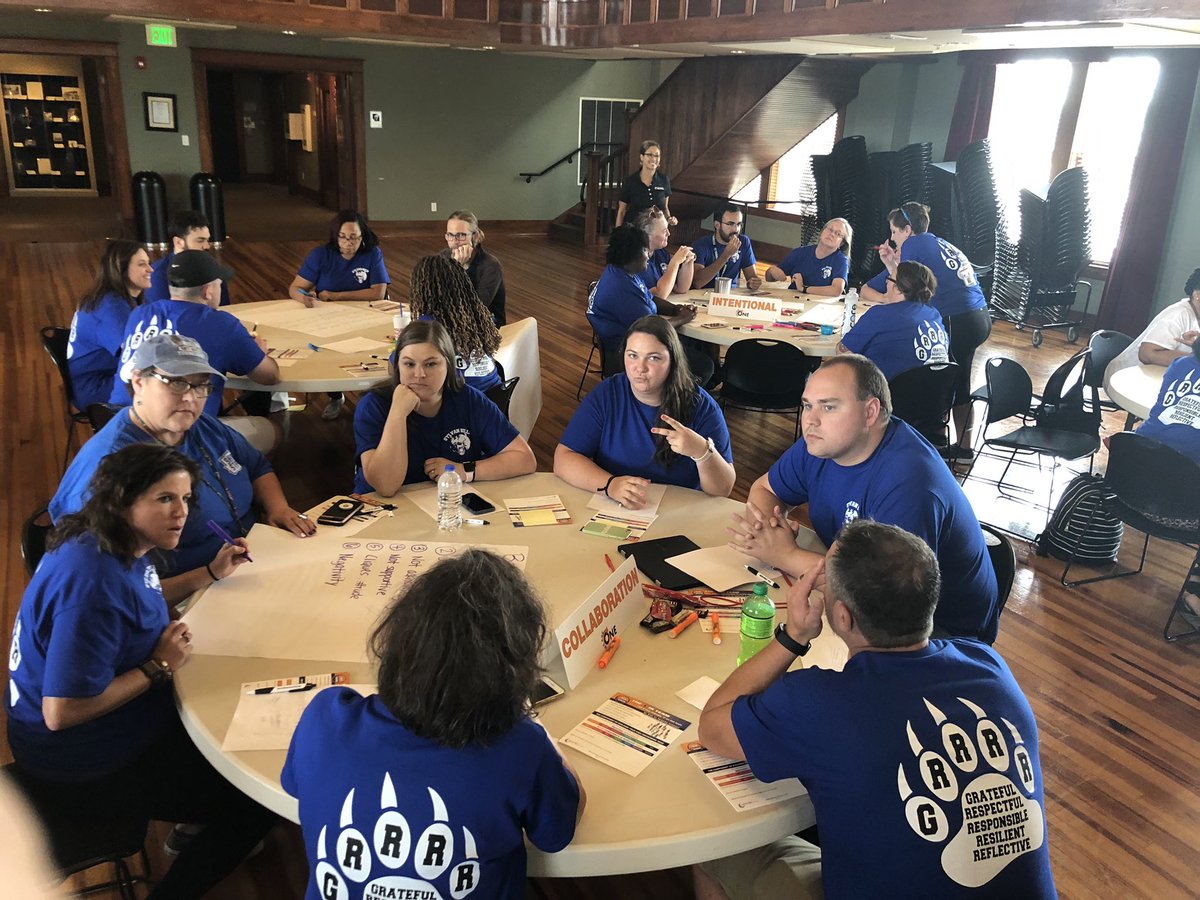 SHHS_Sierra's tweet photo. Sylvan Hills Middle School is doing some teambuilding with MONCRIEFOneTeam.  #pcssdBTS2019 https://t.co/YN9qTq2die