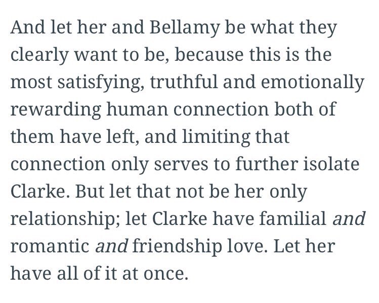 InfoBellarke's tweet photo. NEWS | “Clarke and Bellamy, a romance now in every conceivable way but for the refusal to name it as such.” (Read @Hypable’s full 6x13 review here: https://t.co/fBzqvz1MUk) https://t.co/rB0G379Av6
