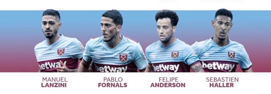 As a massive thanks for helping us reach 5k followers, we are doing a bit of give away. Up for grabs is a signed #WHUFC home shirt signed by Fornals, Haller, Lanzini &amp; Anderson! To win you must RETWEET this tweet as well as be FOLLOWING US to enter! Winner announced 17/08/19. ⚒