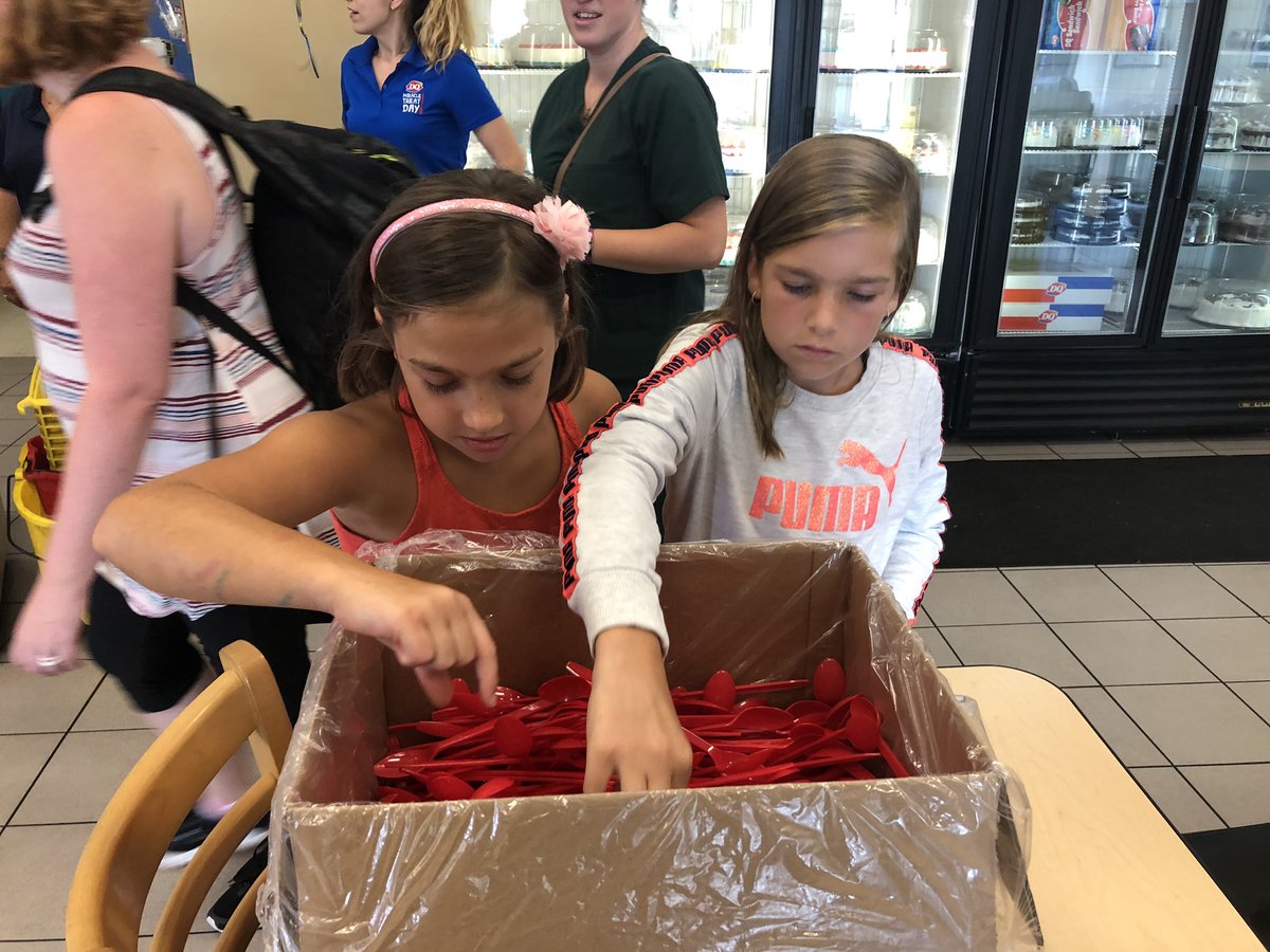 Andie and Hannah working at Dairy Queen today for Miracle Treat Day at the Proudfoot location. Come get your Blizzard and support Children’s Hospital:) #MiracleTreatDay #ChildrensHealthFoundation