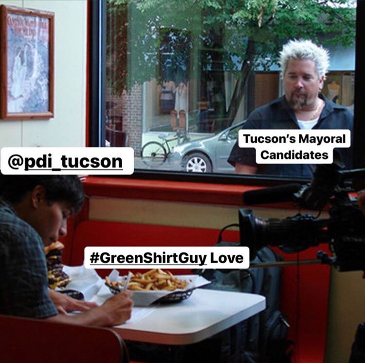 PDITucson's tweet photo. Foiled again #GreenShirtGuy @SanctuaryTucson https://t.co/h9L8NZGqfE