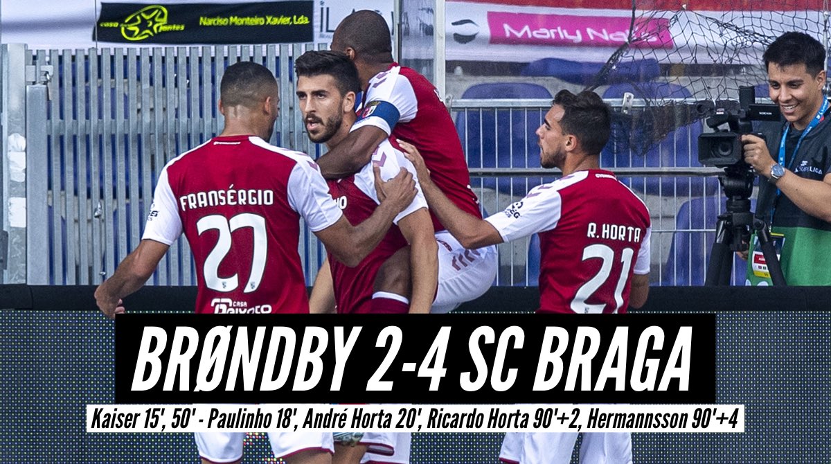 Futbol Portugal C On Twitter Final Brondbyif 2 4 Scbraga Kaiser 15 50 Paulinho 18 Andre Horta 20 Ricardo Horta 90 2 Hermansson 90 4 Https T Co Asane33vbu