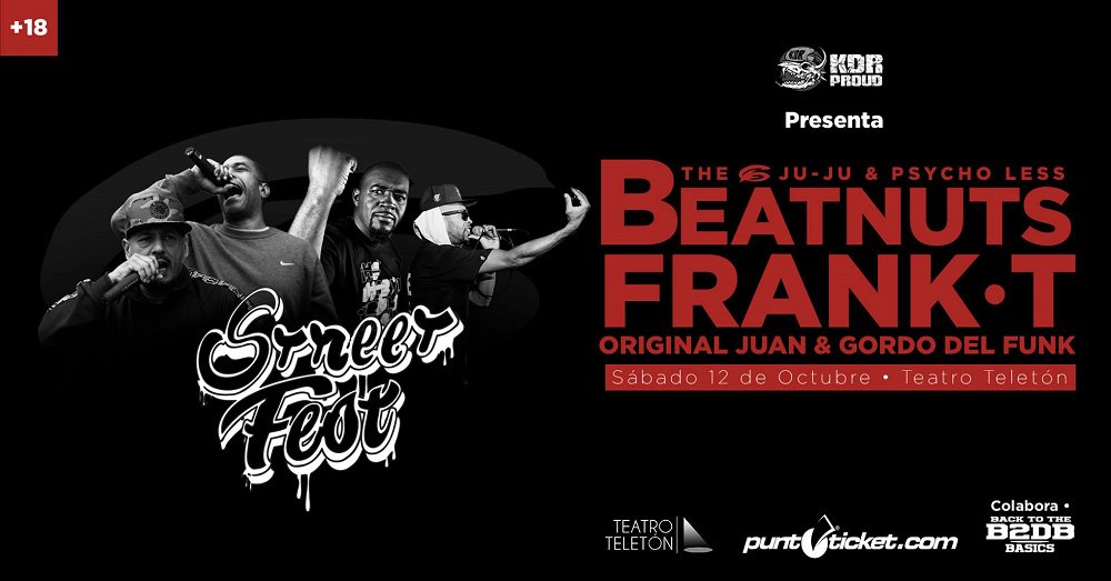 skillzalaire's tweet photo. STREET FEST presenta a The Beatnuts – Frank T y Original Juan en Chile. https://t.co/20FQIzPnEX https://t.co/1p3JF3idG4