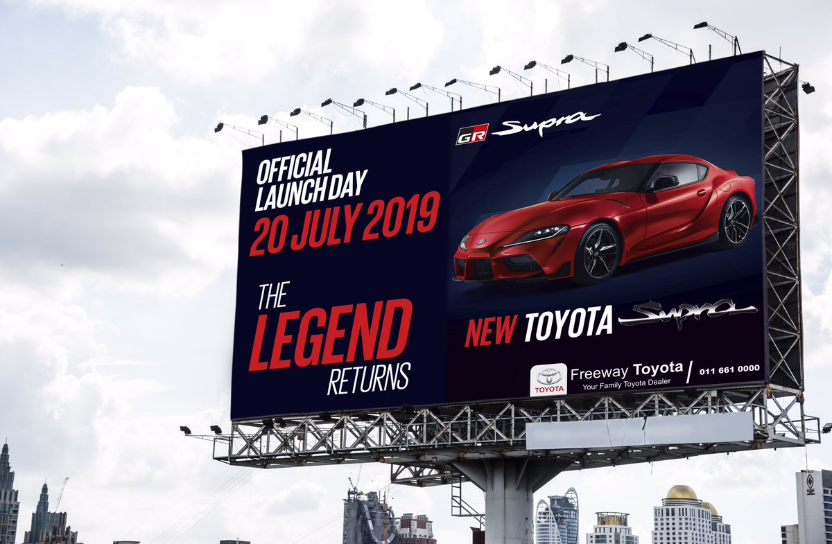 i22works's tweet photo. #ToyotaSupra launch campaign put together for Freeway Toyota

📌Contact us at i22 Works for all your marketing needs

#i22Works #MarketingAgency #GraphicDesigning #DigitalMarketing #i22 #Branding #Freeway #FreewayToyota #FreewayGroup #SupraLaunch #ToyotaSupra #ToyotaSA https://t.co/u4YzM3w9dL